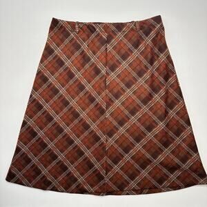 Vintage 1970’s Eccobay A-Line Plaid Skirt
